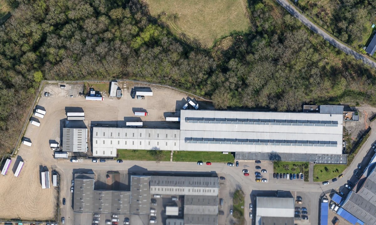 Aerial view of the Airdrie logistics facility