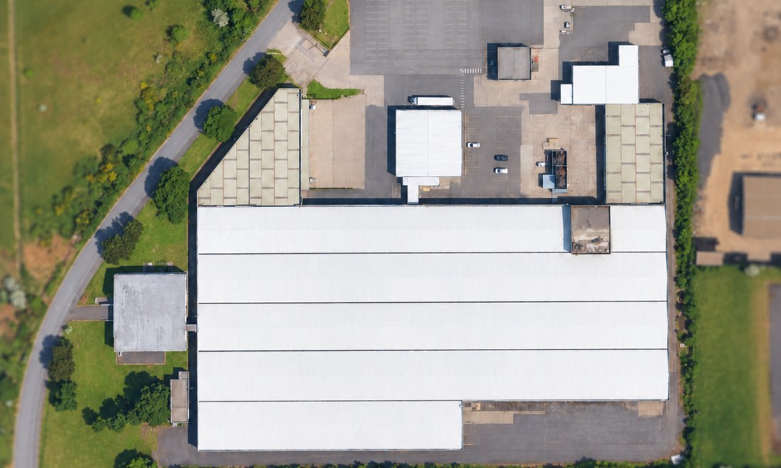 Aerial view of the Kirkcaldy industrial facility